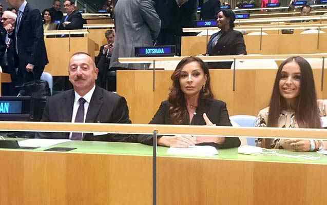 Prezident xanımı və qızı ilə BMT-də -  FOTOLAR